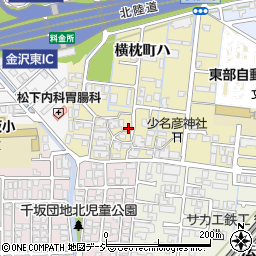 石川県金沢市横枕町周辺の地図