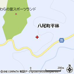 富山県富山市八尾町平林周辺の地図