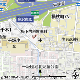 石川県金沢市横枕町ニ周辺の地図