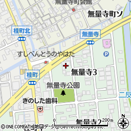 石川県金沢市無量寺3丁目18周辺の地図