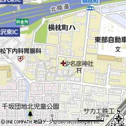 石川県金沢市横枕町ハ周辺の地図