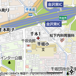 石川県金沢市千木周辺の地図
