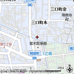 石川県金沢市三口町木周辺の地図