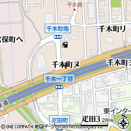 石川県金沢市千木町ヌ周辺の地図