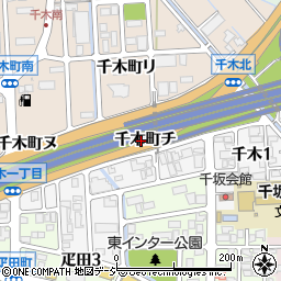 石川県金沢市千木町チ周辺の地図