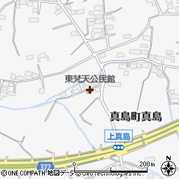 東梵天公民館周辺の地図