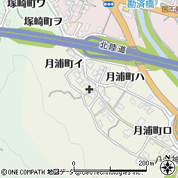 石川県金沢市月浦町イ105周辺の地図