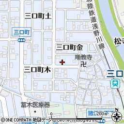 石川県金沢市三口町金322-2周辺の地図