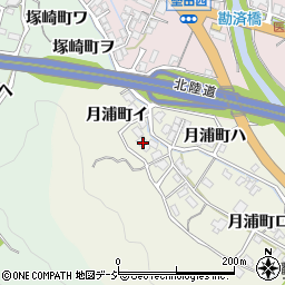 石川県金沢市月浦町イ周辺の地図