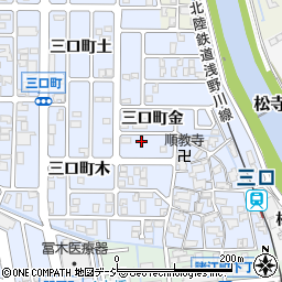 石川県金沢市三口町金322周辺の地図