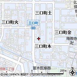 石川県金沢市三口町周辺の地図