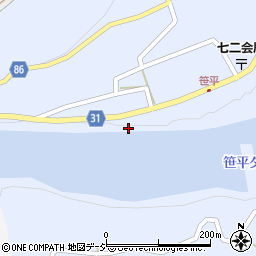 長野県長野市七二会甲1416周辺の地図