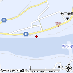 長野県長野市七二会甲1417周辺の地図