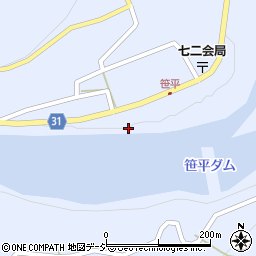長野県長野市七二会甲1429周辺の地図