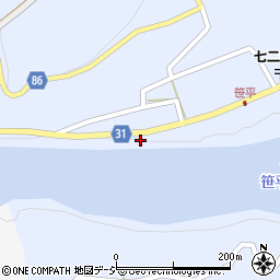 長野県長野市七二会甲1398周辺の地図