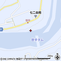 長野県長野市七二会甲1664周辺の地図