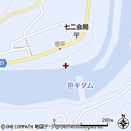 長野県長野市七二会甲1664-1周辺の地図