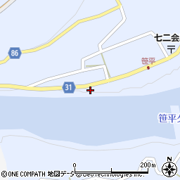 長野県長野市七二会甲1414周辺の地図