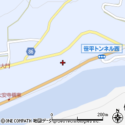 長野県長野市七二会甲800周辺の地図