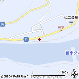 長野県長野市七二会甲1411周辺の地図