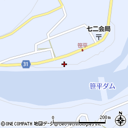長野県長野市七二会甲1430周辺の地図