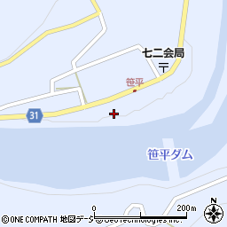 長野県長野市七二会甲1439周辺の地図