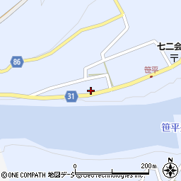 長野県長野市七二会甲1402周辺の地図