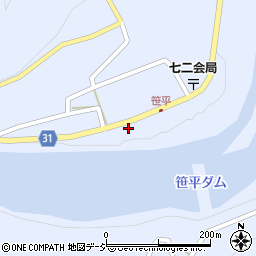 長野県長野市七二会甲1437周辺の地図