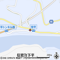 長野県長野市七二会甲880周辺の地図