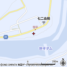 長野県長野市七二会甲1456周辺の地図