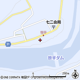 長野県長野市七二会甲1450周辺の地図