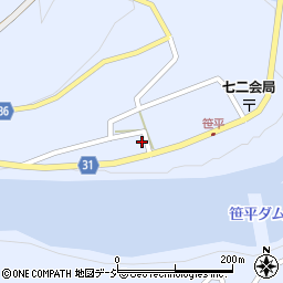 長野県長野市七二会甲1408周辺の地図