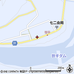 長野県長野市七二会甲1435周辺の地図