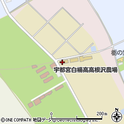 栃木県立宇都宮白楊高等学校　高根沢農場周辺の地図