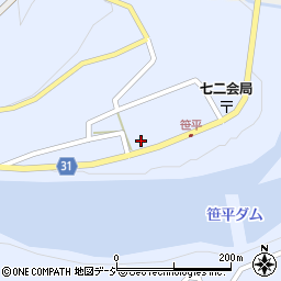 長野県長野市七二会甲1432周辺の地図