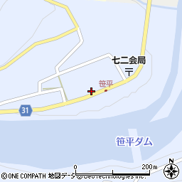 長野県長野市七二会甲1446周辺の地図
