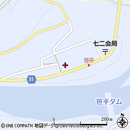長野県長野市七二会甲1433周辺の地図