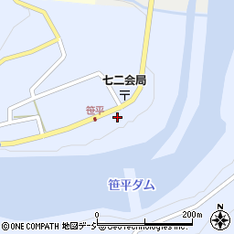長野県長野市七二会甲1480周辺の地図