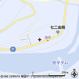 長野県長野市七二会甲1442周辺の地図