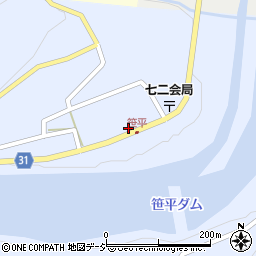 長野県長野市七二会甲1455周辺の地図