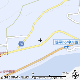 長野県長野市七二会甲787周辺の地図
