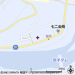 長野県長野市七二会甲1434周辺の地図