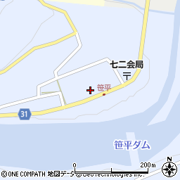 長野県長野市七二会甲1452周辺の地図