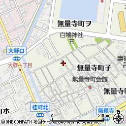 石川県金沢市無量寺町周辺の地図