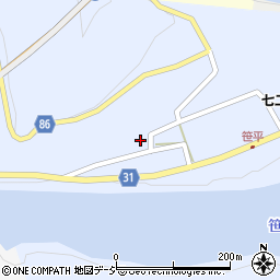 長野県長野市七二会甲1538周辺の地図