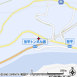 長野県長野市七二会甲856周辺の地図
