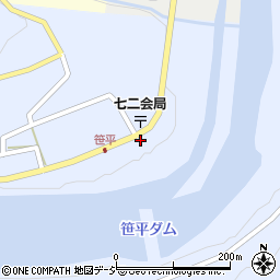 長野県長野市七二会甲1497周辺の地図