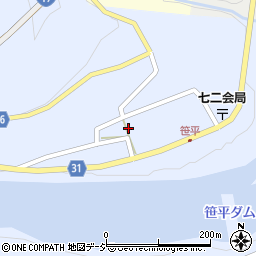 長野県長野市七二会甲1532周辺の地図