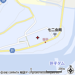 長野県長野市七二会甲1444-2周辺の地図