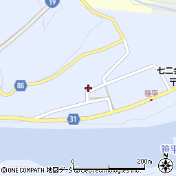 長野県長野市七二会甲1539周辺の地図